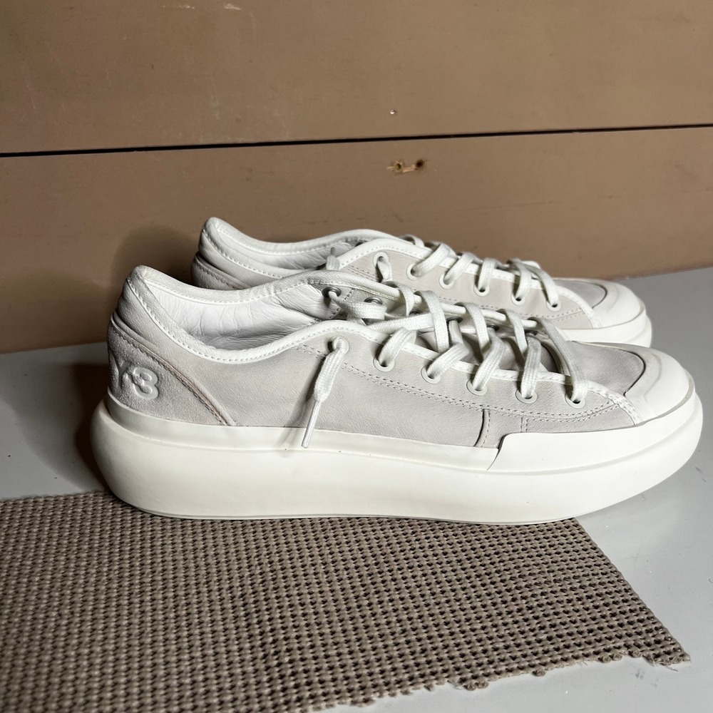 Adidas Y-3 Yohji Court White Leather Platform Sneakers H05626 Mens 9